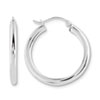 Reflection Beads Sterling Silver 2.5mm Round Hoop Earrings
