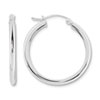 Reflection Beads Sterling Silver 2.5mm Round Hoop Earrings