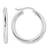 Reflection Beads Sterling Silver 3mm Round Hoop Earrings