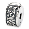 Reflection Beads Sterling Silver Hinged Floral Clip Bead