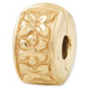 Reflection Beads Sterling Silver and Gold-plated Hinged Floral Clip Bead