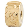Reflection Beads Sterling Silver and Gold-plated Hinged Hearts Clip Bead