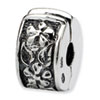 Reflection Beads Sterling Silver Hinged Floral Clip Bead