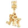 Reflection Beads Sterling Silver and Gold-plated Three Keys Dangle Bead