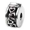 Reflection Beads Sterling Silver Hinged Heart Clip Bead