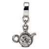 Reflection Beads Sterling Silver Clear Crystal Teapot Dangle Bead