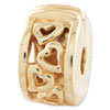 Reflection Beads Sterling Silver and Gold-plated Hinged Hearts Clip Bead