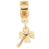Reflection Beads Sterling Silver and Gold-plated 4-leaf Clover Dangle Bead