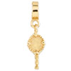 Reflection Beads Sterling Silver and Gold-plated Hand Mirror Dangle Bead