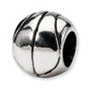 Reflection Beads Sterling Silver Basketball Bead