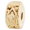 Reflection Beads Sterling Silver and Gold-plated Hinged Floral Clip Bead