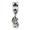 Reflection Beads Sterling Silver Kids Dice Dangle Bead