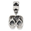 Reflection Beads Sterling Silver Kids Flip Flops Dangle Bead