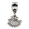 Reflection Beads Sterling Silver Kids Fan Dangle Bead