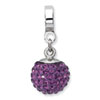 Reflection Beads Sterling Silver February Swarovski Elements Ball Dangle Bead