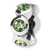 Reflection Beads Sterling Silver August Swarovski Elements Birthstone Bead
