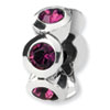 Reflection Beads Sterling Silver February Swarovski Elements Birthstone Bead