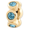 Reflection Beads Sterling Silver and Gold-plated March Swarovski Elements Bead