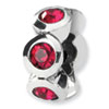 Reflection Beads Sterling Silver July Swarovski Elements Birthstone Bead