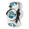 Reflection Beads Sterling Silver March Swarovski Elements Birthstone Bead