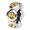 Reflection Beads Sterling Silver November Swarovski Elements Birthstone Bead