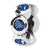 Reflection Beads Sterling Silver September Swarovski Elements Birthstone Bead