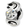 Reflection Beads Sterling Silver April Swarovski Elements Birthstone Bead