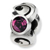 Reflection Beads Sterling Silver February Swarovski Elements Birthstone Bead