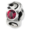 Reflection Beads Sterling Silver July Swarovski Elements Birthstone Bead