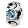 Reflection Beads Sterling Silver March Swarovski Elements Birthstone Bead