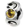 Reflection Beads Sterling Silver November Swarovski Elements Birthstone Bead