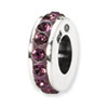 Reflection Beads Sterling Silver February Single Row Swarovski Elements Bead