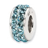 Reflection Beads Sterling Silver March Double Row Swarovski Elements Bead