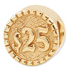 Reflection Beads Sterling Silver and Gold-plated 2-sided Vegas Bead
