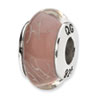 Reflection Beads Sterling Silver Light Pink Hand-blown Glass Bead