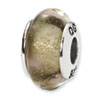 Reflection Beads Sterling Silver Gold White Stars Hand-blown Glass Bead