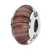 Reflection Beads Sterling Silver Mauve/Purple Hand-blown Glass Bead