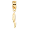 Reflection Beads Sterling Silver and Gold-plated Italian Horn Dangle Bead