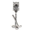 Reflection Beads Sterling Silver Golf Clubs and Ball Dangle Bead
