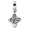 Reflection Beads Sterling Silver Celtic Weave Cross Dangle Bead