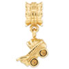 Reflection Beads Sterling Silver and Gold-plated Baby Buggy Dangle Bead