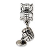 Reflection Beads Sterling Silver Microphone Dangle Bead