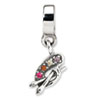 Reflection Beads Sterling Silver Artist Palette CZ Dangle Bead
