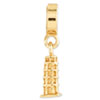 Reflection Beads Sterling Silver and Gold-plated Tower of Pisa Dangle Bead