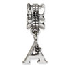 Reflection Beads Sterling Silver Letter A Dangle Bead
