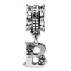 Reflection Beads Sterling Silver Letter B Dangle Bead