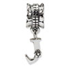 Reflection Beads Sterling Silver Letter J Dangle Bead