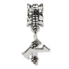 Reflection Beads Sterling Silver Letter K Dangle Bead