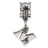Reflection Beads Sterling Silver Letter M Dangle Bead