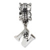 Reflection Beads Sterling Silver Letter N Dangle Bead